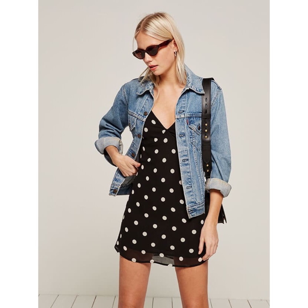 REFORMATION Saige Polka Dot Dress medium.
